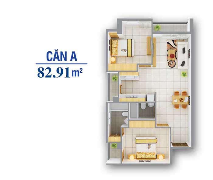 căn hộ 83 m2 8x plus quận 12