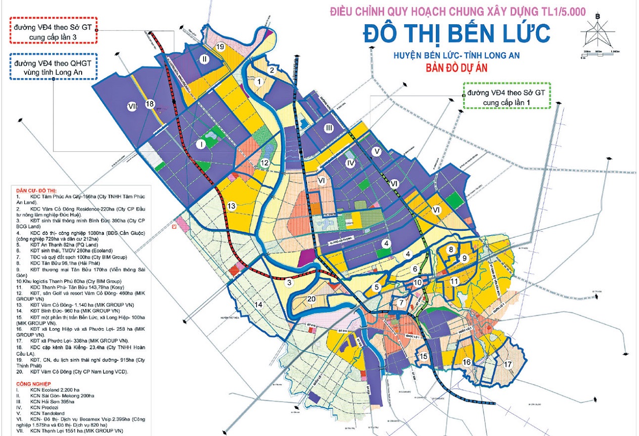 Bản đồ quy hoạch Huyện Bến Lức Long An - LANDZ