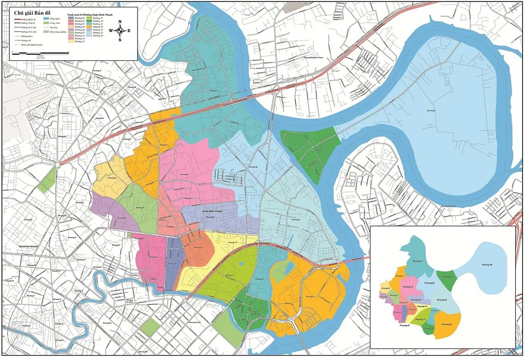 Bản đồ Quận Bình Thạnh TP.HCM - Quy Hoạch Landz.vn
